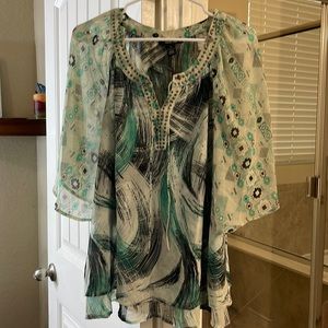 Style & Co blouse multi print